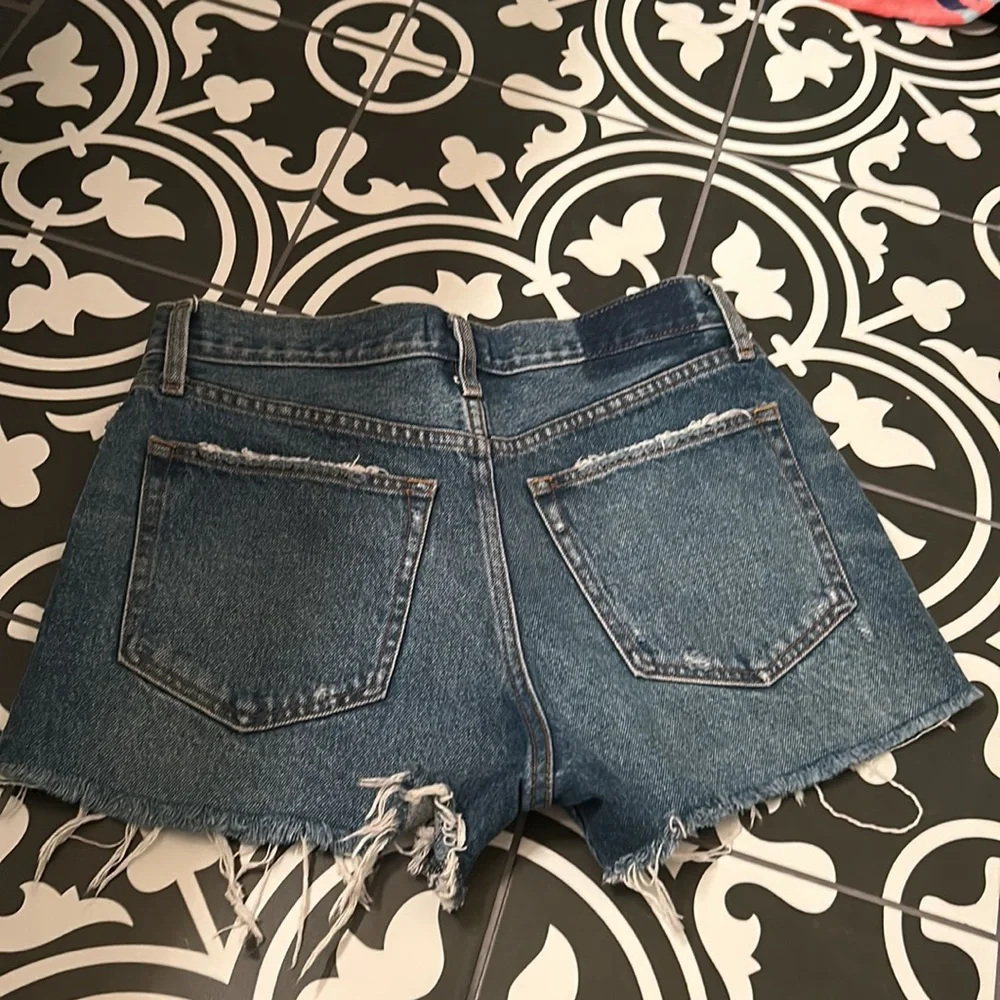 Abercrombie and Fitch Annie High Rise Shorts sz 28 6 Raw Hem - Picture 10 of 10